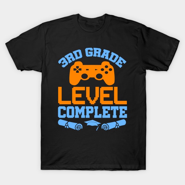 3rd Grade Level Complete Video Gamer T-Shirt Graduation Gift T-Shirt by celeryprint